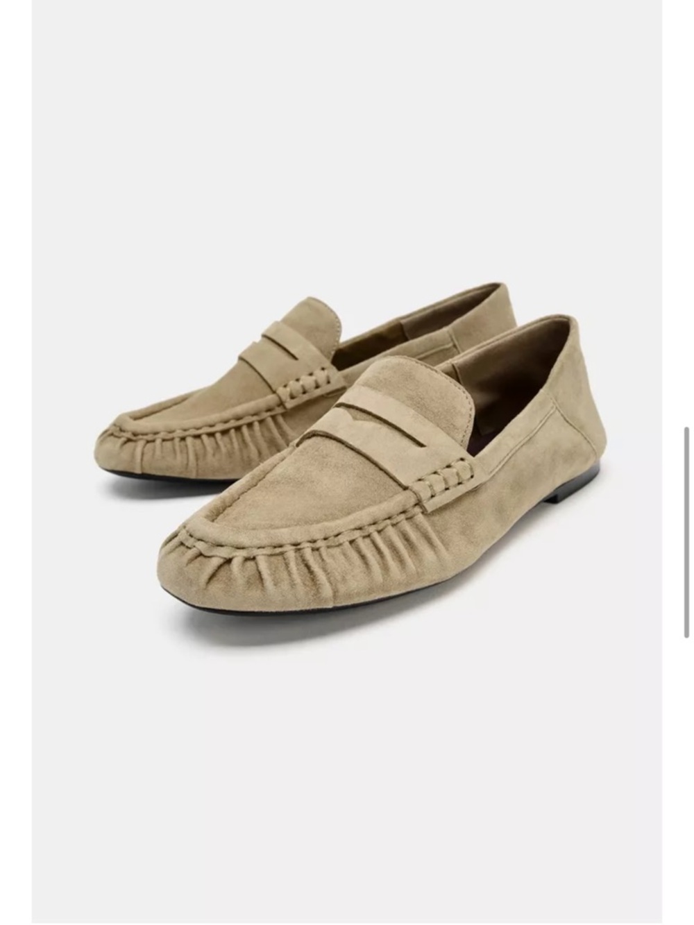 Used Women’s Suede Penny Loafers ZARA